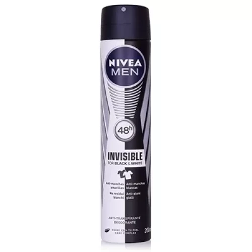 NIVEA MEN DTE.SP INVISIBLE B&W 200ML DESODORANTES CORPOR.